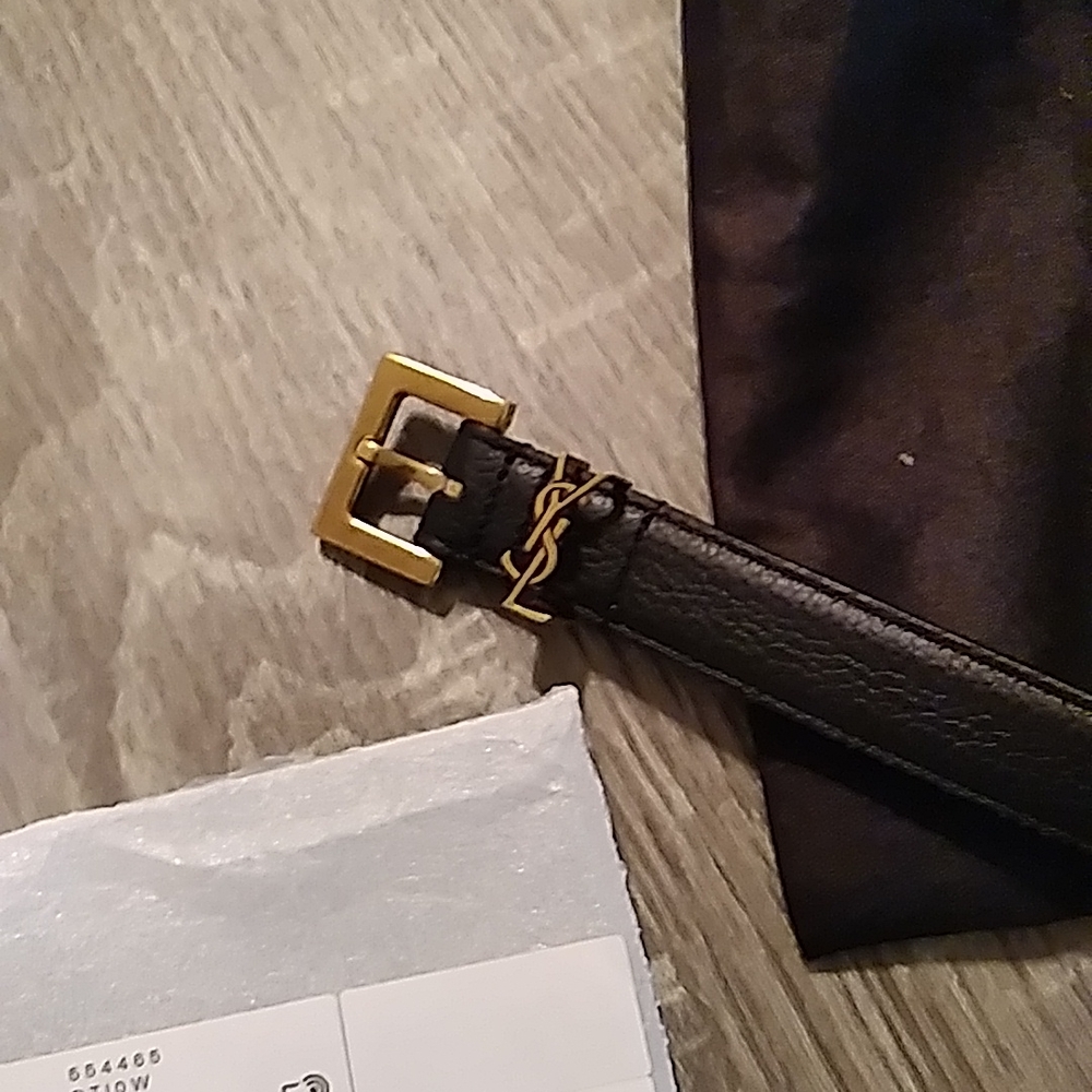 Yves saint Laurent belt size 36 black